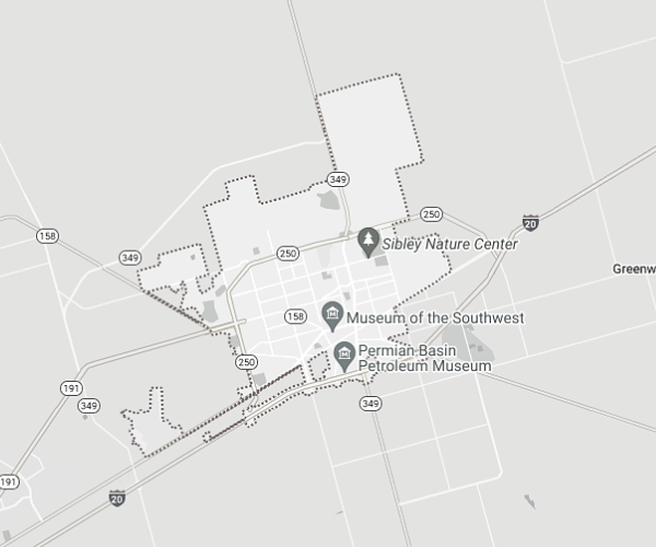 map of Midland Texas service area 